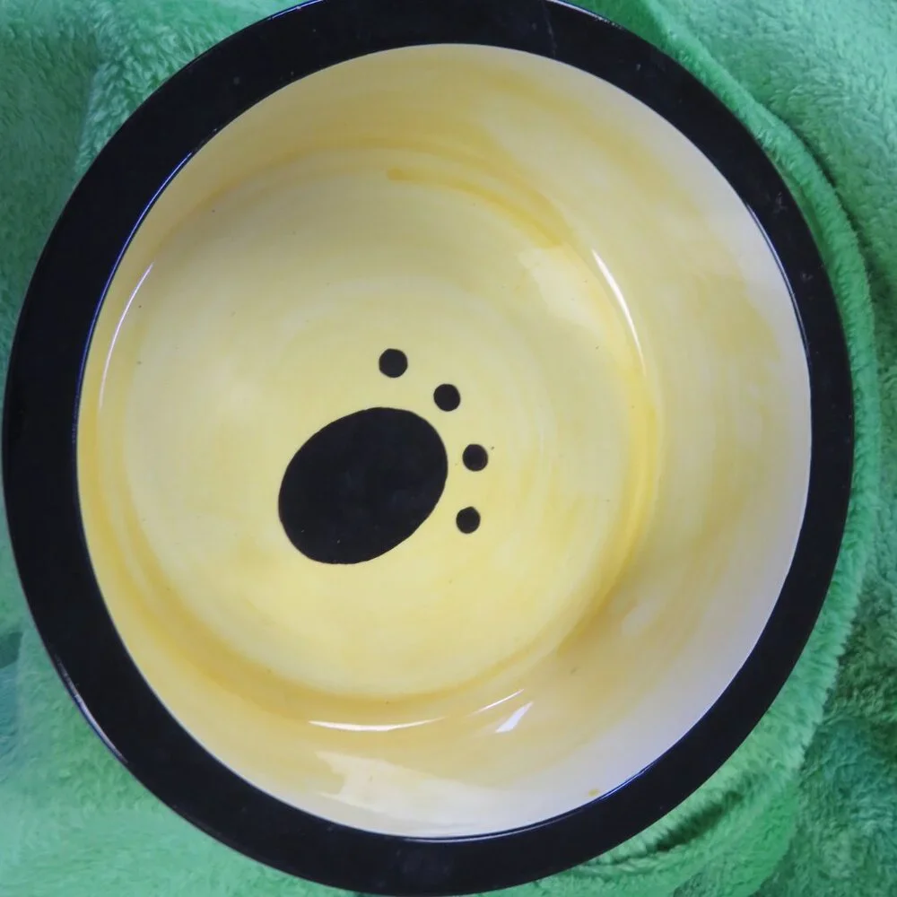 NWT Dog Bowl with Paw Prints - 8